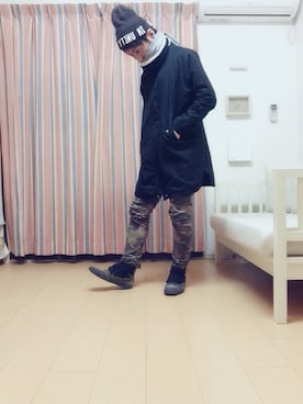 「アイテム（ナイロンジャケット）」を使った、しんさん（メンズ・170cm・30代）の春コーディネート