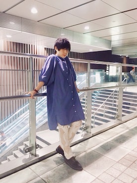 「GREED（グリード）のアイテム（その他パンツ）」を使った、光永さん（レディース・159cm）の夏コーディネート