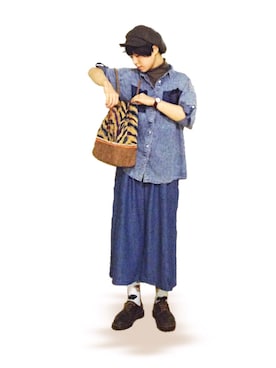 光永さん(レディース・159cm)の秋コーディネート
