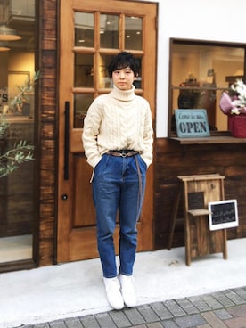 光永さん（レディース・159cm）の冬コーディネート