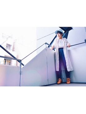「とろみシャツ」｜「アイテム（ワンピース/ドレス）」を使った、光永さん（レディース・159cm）の春コーディネート