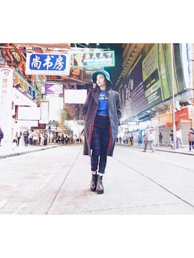 「A land（エーランド）のアイテム（ジャケット/アウター）」を使った、Antheさん（レディース・162cm）の冬コーディネート