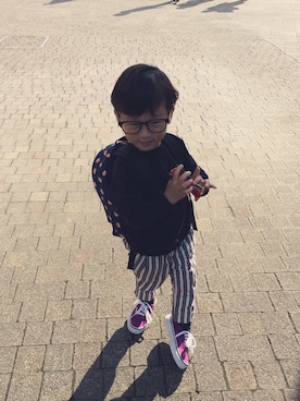 「Lee（リー）のアイテム（バックパック/リュック）」を使った、coha-chan2さん（キッズ・100cm）の秋コーディネート