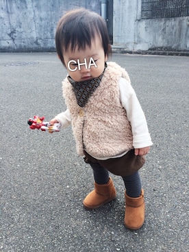 「RBT（アールビーティ）のアイテム」を使った、coha-chan2さん（キッズ・70cm）の秋コーディネート