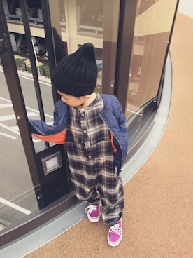 「Smoothy（スムージー）のアイテム（ダウンジャケット/コート）」を使った、coha-chan2さん（キッズ・100cm）の秋コーディネート