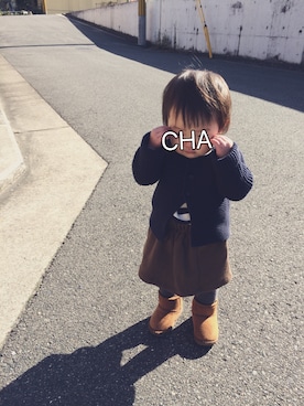 「むすめコーデ」｜「アイテム（スカート）」を使った、coha-chan2さん（キッズ・70cm）の冬コーディネート