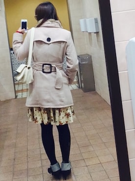 「SPIRALGIRL（スパイラルガール）のアイテム（トレンチコート）」を使った、yuumiさん（レディース・163cm）の冬コーディネート