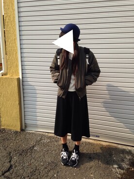 「DHOLIC（ディーホリック）のアイテム（その他アウター）」を使った、miyu_uさん（レディース・156cm）の冬コーディネート