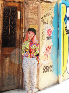 「moi non plusのsilk shirt（シャツ/ブラウス、その他）」を使った、moinonplusさん（レディース）の春コーディネート