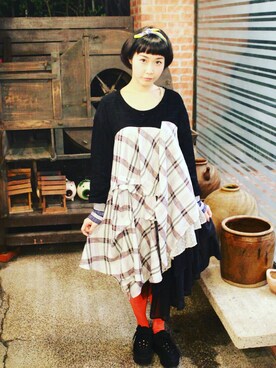 「Moi non plus（モアノンプリュ）のアイテム」を使った、moinonplusさん（レディース・160cm）の春コーディネート