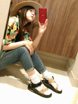 「Gramicci（グラミチ）のアイテム（シューズ）」を使った、Sさん（レディース・157cm）の春コーディネート