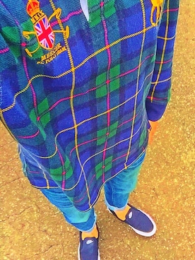 「ラガーシャツ」｜takuさん（メンズ・176cm）の秋コーディネート