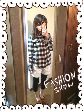 「UNIQLO（ユニクロ）のショートチノパンツ（その他パンツ、ホワイト系）」を使った、yurikko2828さん（レディース・154cm）の春コーディネート