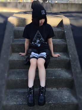 「THE TEST（ザ テスト）のアイテム」を使った、甘党たれ目ちゃんさん（レディース・157cm）の夏コーディネート