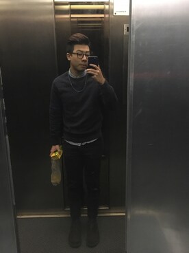 「ADLIB（アドリブ）のアイテム（トップス）」を使った、eric4263さん（メンズ・170cm）の冬コーディネート