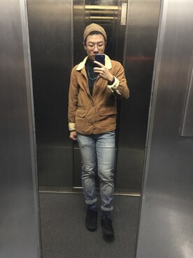 「ADLIB（アドリブ）のアイテム（ジャケット/アウター）」を使った、eric4263さん（メンズ・170cm）の冬コーディネート