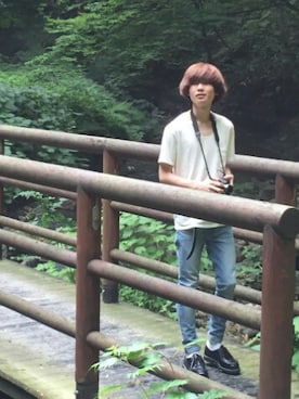 「ブリーチデニム」｜「アイテム（ブーツ）」を使った、kyoyaさん（メンズ・166cm）の夏コーディネート