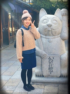 「MAJESTIC LEGON（マジェスティックレゴン）のアイテム」を使った、imeさん（レディース・159cm）の冬コーディネート