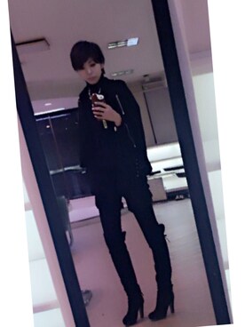 「machatt（マチャット）のアイテム（ジャケット/アウター）」を使った、kari kitayamaさん（レディース・160cm）の冬コーディネート