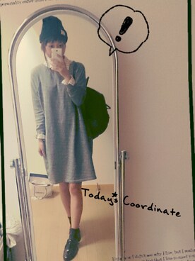 「スウェット×シャツ」｜kuuちゃんさん（レディース・163cm・20代）の冬コーディネート