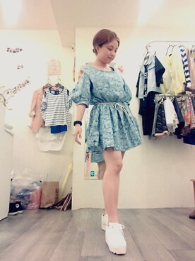 「アイテム（ワンピース/ドレス、その他）」を使った、路菲さん（レディース・151cm）の春コーディネート