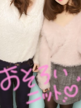 「ピンクニット」｜mikiさん（レディース・155cm）の冬コーディネート