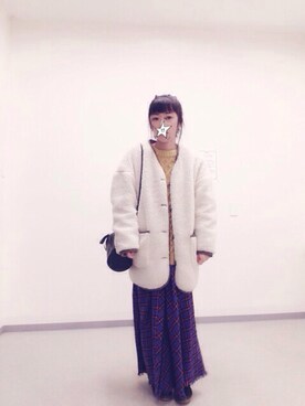 「Another Edition」｜「アイテム（ミリタリージャケット）」を使った、noriqoo⍥⃝さん（レディース・153cm）の冬コーディネート