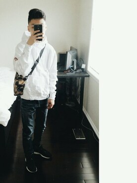 「REIGNING CHAMP（レイニングチャンプ）のアイテム（トップス）」を使った、k tさん（メンズ・168cm）の夏コーディネート