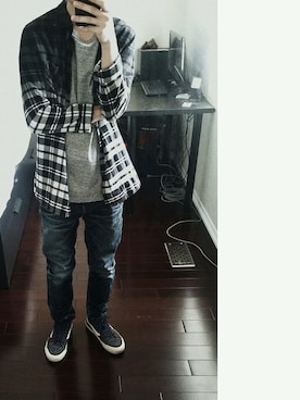 「REIGNING CHAMP（レイニングチャンプ）のアイテム（トップス）」を使った、k tさん（メンズ・168cm）の夏コーディネート