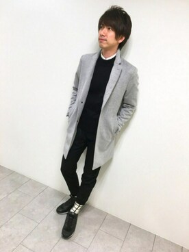 「BLACK LABEL CRESTBRIDGE（ブラックレーベル・クレストブリッジ）のアイテム（ブルゾン）」を使った、T.Sanoさん（メンズ・172cm）の冬コーディネート
