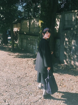 「COMME CA DU MODE（コムサデモード）のアイテム（トートバッグ）」を使った、usmさん（レディース・162cm）の秋コーディネート