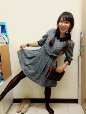 「5（ファイブ）のアイテム（ワンピース/ドレス）」を使った、Miyuさん（レディース・150cm）の秋コーディネート