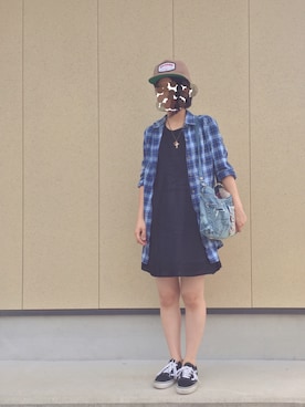 「VOLCOM」｜「アイテム（ワンピース/ドレス）」を使った、MIKAさん（レディース・160cm）の夏コーディネート
