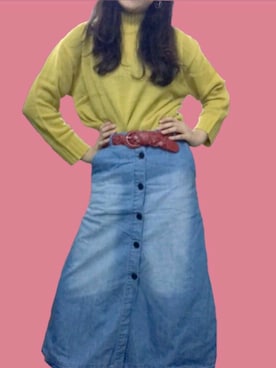 「LE JUN（ルジュン）のアイテム（スカート）」を使った、Sさん（レディース・173cm）の冬コーディネート