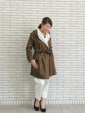 「アイテム（その他アウター、イエロー系）」を使った、Yo-koさん（レディース・151cm）の夏コーディネート