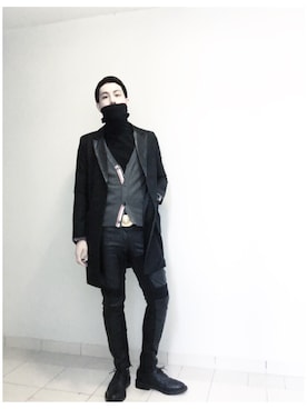 「SAINT LAURENT PARIS（サンローランパリ）のアイテム（スーツジャケット）」を使った、jiroleeさん（メンズ・175cm）の冬コーディネート