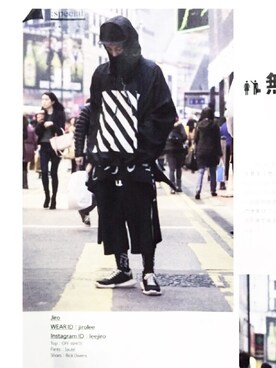 「RICK OWENS」｜「アイテム（その他トップス）」を使った、jiroleeさん（メンズ・175cm）の冬コーディネート