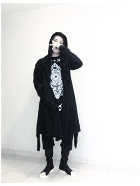 「RICK OWENS」｜「アイテム（その他トップス）」を使った、jiroleeさん（メンズ・175cm）の冬コーディネート