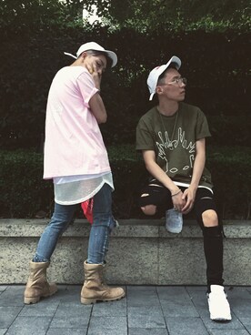 「hat」｜jiroleeさん（メンズ・175cm）の夏コーディネート