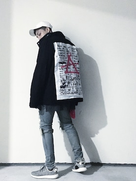 「Saint Laurent」｜「アイテム（ダウンジャケット/コート）」を使った、jiroleeさん（メンズ・175cm）の秋コーディネート