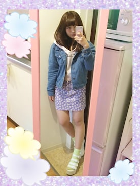 「ベルトサンダル」｜「アイテム（ジャケット/アウター）」を使った、miorinさん（レディース・155cm）の春コーディネート