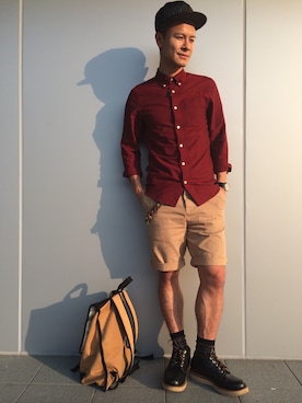 「initial（イニシャル）のアイテム（ウォレットチェーン）」を使った、onchanonさん（メンズ・170cm）の秋コーディネート