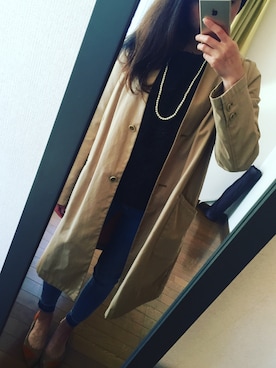 「SOFFITTO（ソフィット）のアイテム（ジャケット/アウター）」を使った、Kさん（レディース・151cm）の秋コーディネート