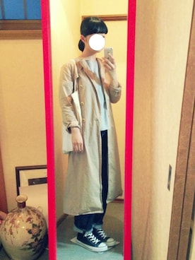 「アイテム（ルームウェア/パジャマ）」を使った、hmnさん（レディース・161cm）の春コーディネート