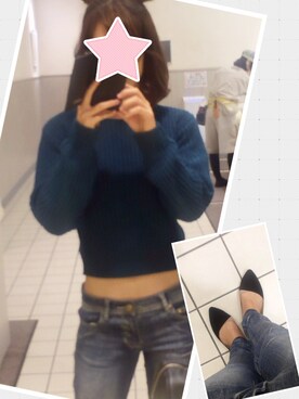 「GRL（グレイル）のアイテム（ニット/セーター、グリーン系）」を使った、Ha-tanさん（レディース・159cm）の秋コーディネート