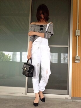 「シャネル」｜「アイテム（オールインワン・サロペット）」を使った、naomi♡さん（レディース・160cm）の夏コーディネート