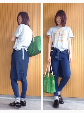 「Un-Demi（アンドゥミ）のアイテム」を使った、naomi♡さん（レディース・160cm）の夏コーディネート
