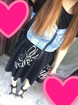 「GHOST OF HARLEM（ゴーストオブハーレム）のアイテム」を使った、AYANOさん（レディース・153cm）の夏コーディネート