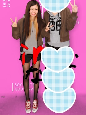 「お揃い」｜「アイテム（MA-1）」を使った、AYANOさん（レディース・153cm）の秋コーディネート