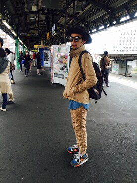 「nonnative（ノンネイティブ）のアイテム（ナイロンジャケット）」を使った、KeisukeWatanabeさん（メンズ・172cm）の春コーディネート